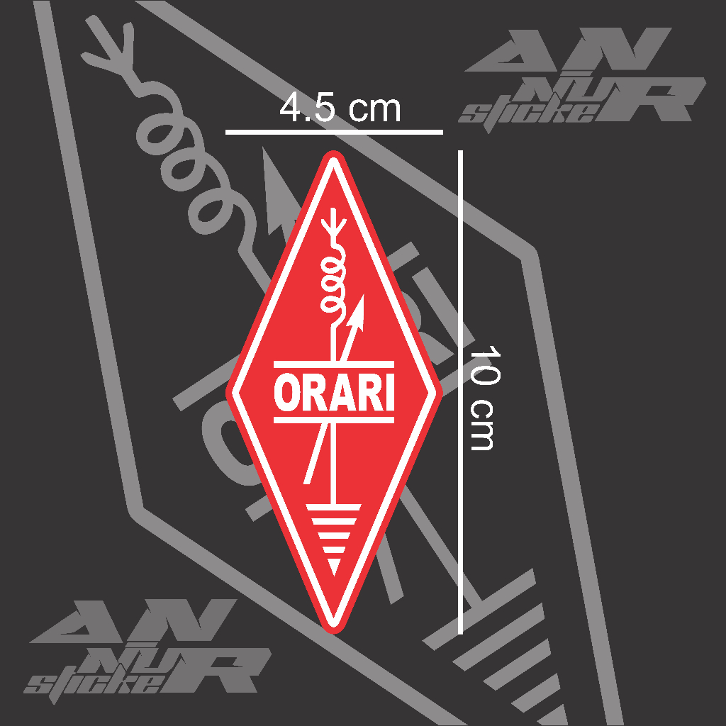 STIKER ORARI RADIO AMATIR STICKER CUTTING ORARI