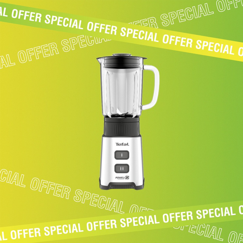 TEFAL Blender Pulseo Glass - Black