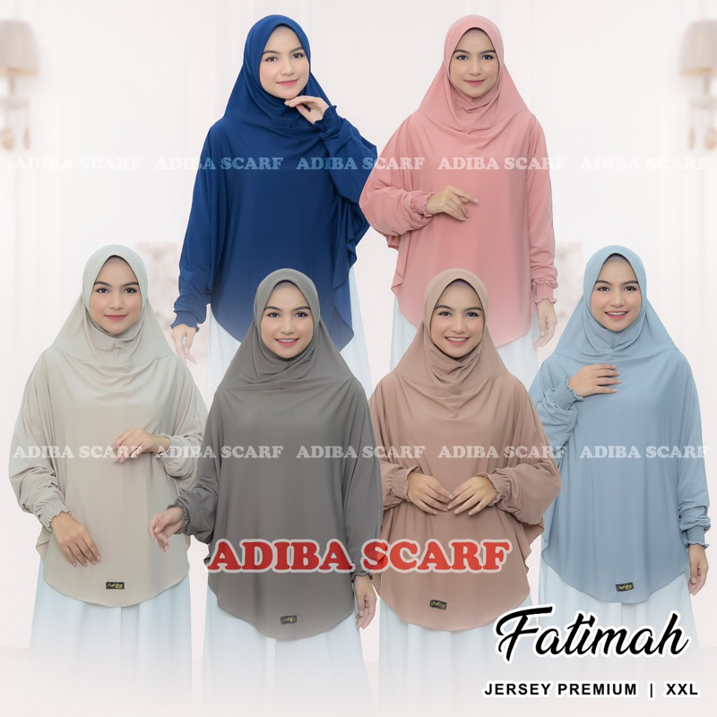 Fatimah - Jilbab Hoodie Tangan Jilbab Lengan Panjang Instan Jumbo Syari
