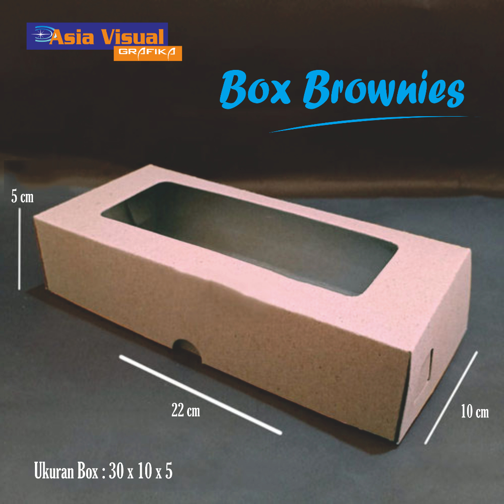 

DUS BROWNIES 30x10x5 / FULL LAMINASI DALAM / BOX JENDELA / KRAFT 350