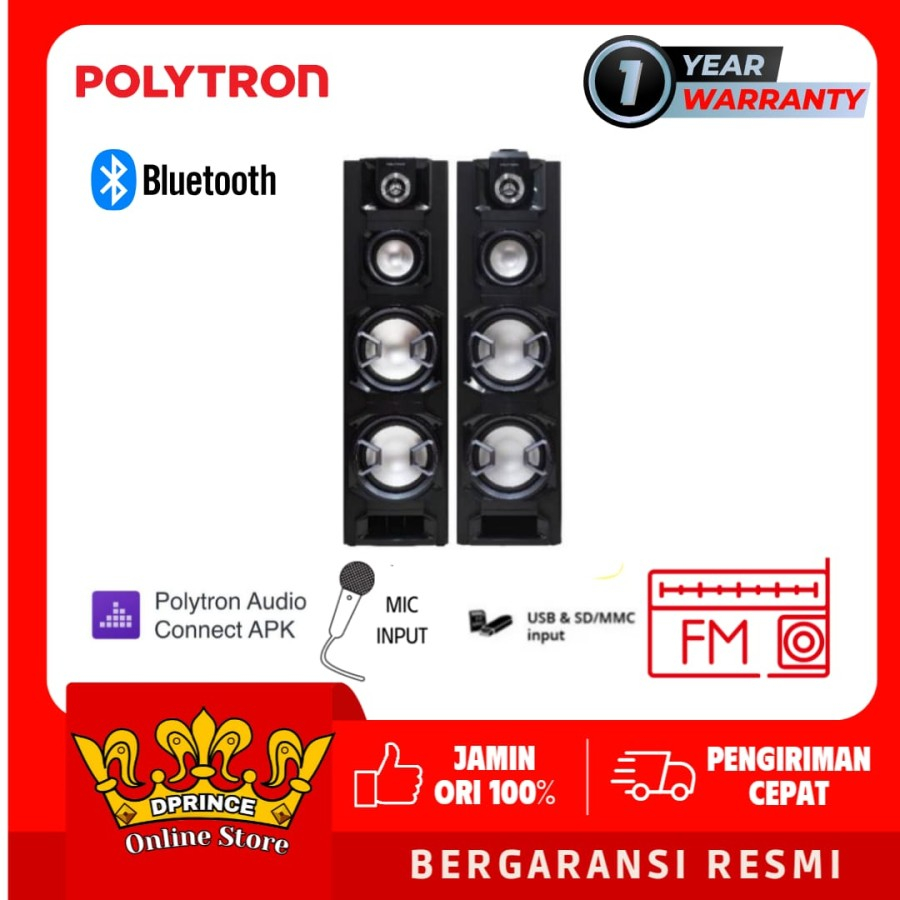POLYTRON PAS8EF22 Active Speaker Bluetooth Radio FM PAS 8EF22