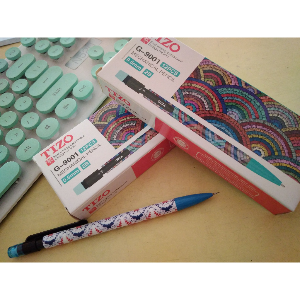 PENSIL TIZO MOTIF 0.5 mm 2B (1 pcs) /  Pencil Mekanik / MECHANICAL PENCIL TIZO