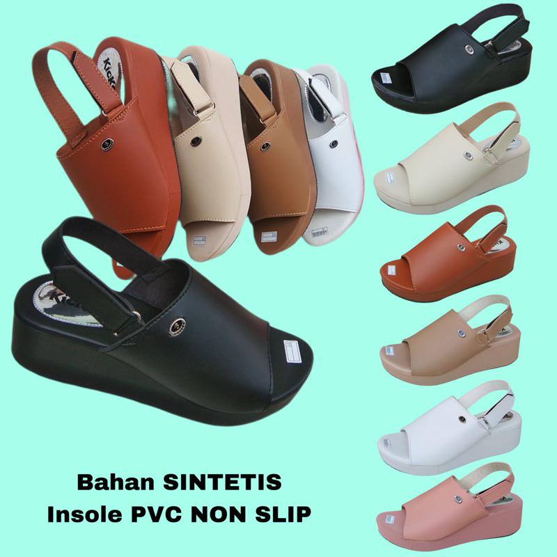SEPATU SANDAL WEDGES WANITA // SANDAL WEDGES TALI