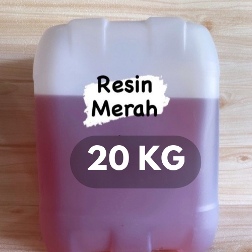 RESIN MERAH 20 KG tanpa katalis (bisa buat dasaran atau GEL COAT ) 100 % murni
