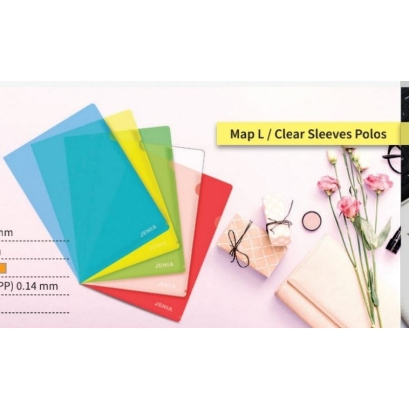 

Map L Plastik Transparan JENIA Stopmap L ( 1 Pack / 12 Pcs)