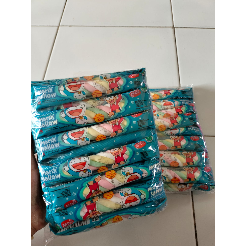 

MARSMALLOW MARSHMALLOW KEPANG DORAEMON (DAPAT 2 PAK) 1 PAK ISI 20