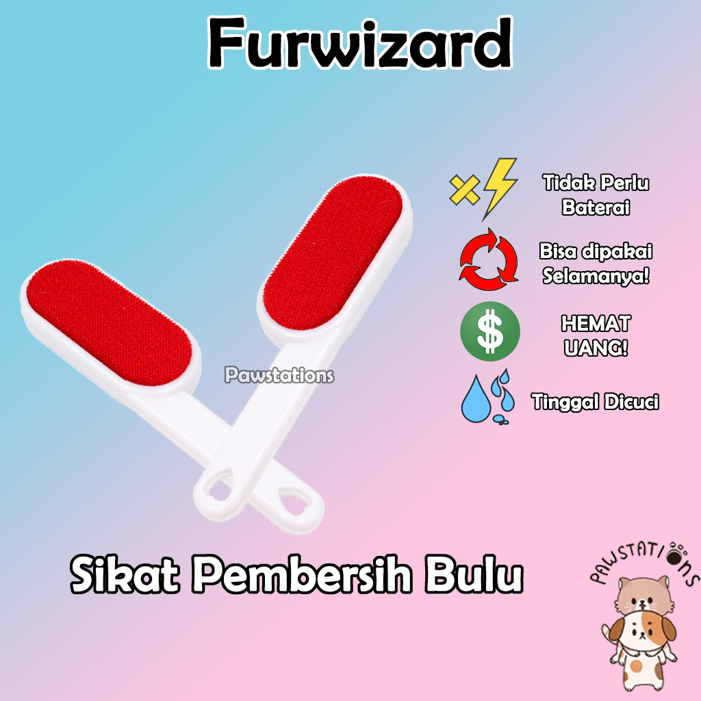 Fur wizard Sikat Pembersih Bulu Kucing Roll Pembersih Bulu Kucing Alat Pembersih Bulu Kucing Furwiza