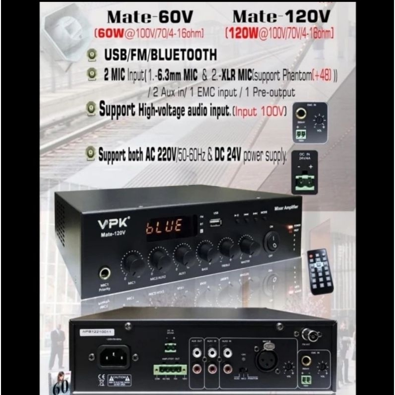 Amplifier VPK MATE 60V Power Ampli VPK MATE 60 V Original