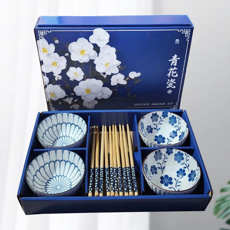Mangkok set Keramik / Mangkok Keramik Jepang free sumpit