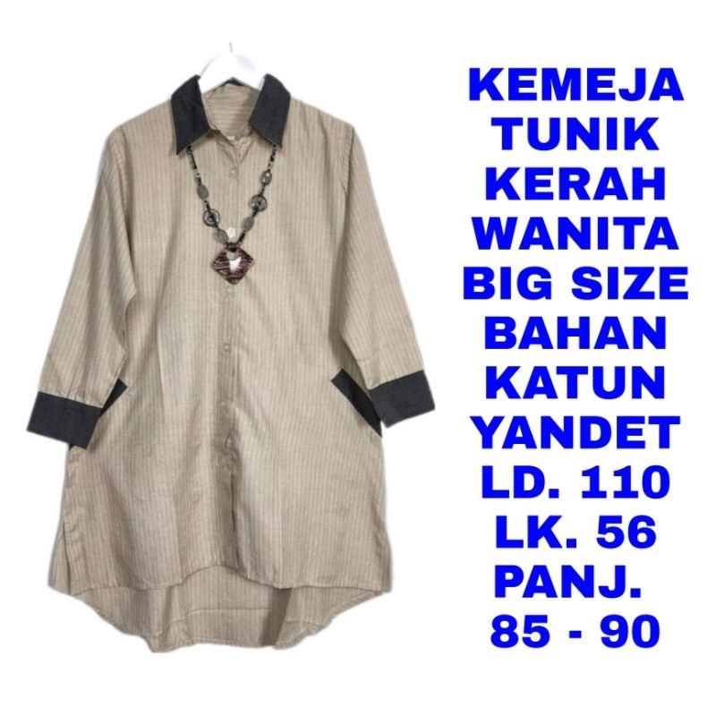WK TUNIK KEMEJA KERAH WANITA LD. 110 BAJU ATASAN MODEL TERBARU