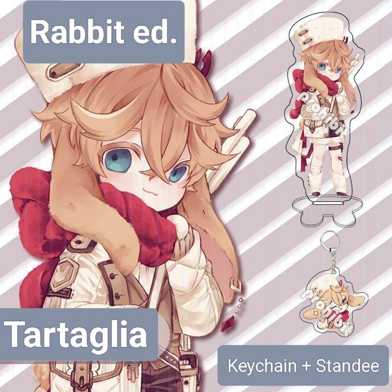 Standee Gantungan Kunci Keychain  Akrilik Genshin Impact Action Figure Acrylic Childe Tartaglia Kaey