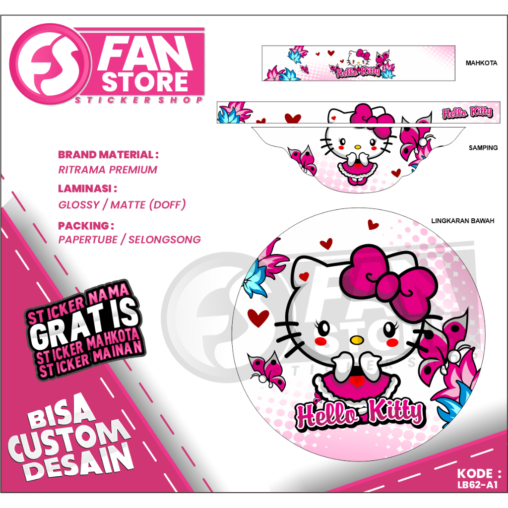 Stiker Tebok Lovebird | Stiker Sangkar Lovebird Motif Kartun i Decal Stiker Lovebird RADJA Custom Mo