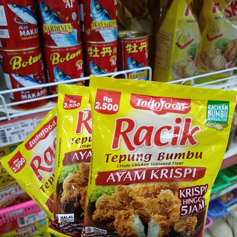 

Indofood Racik Tepung Bumbu Ayam Krispi 8pcs #75g