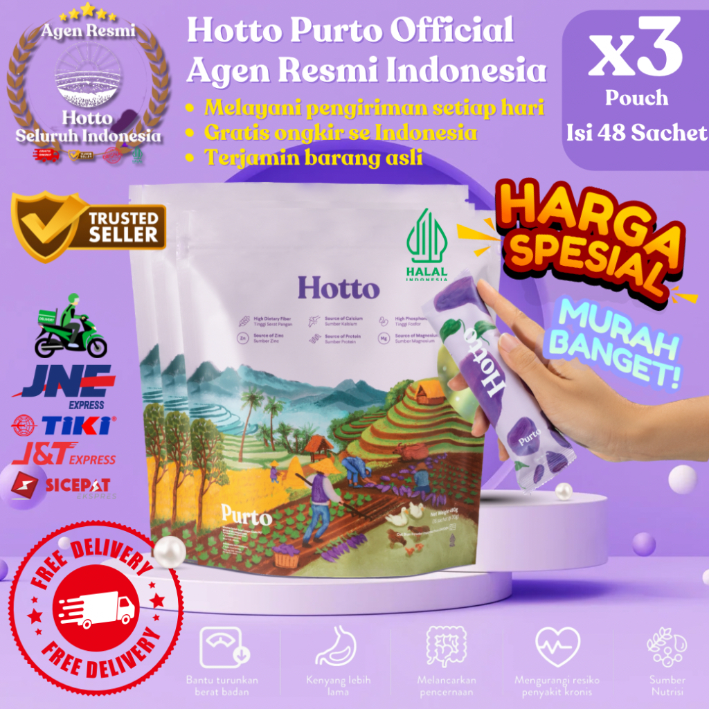 

PAKET MURAH! Hotto Purto 3 Pouch isi 48 Sachets atasi Gerd & Kolestrol