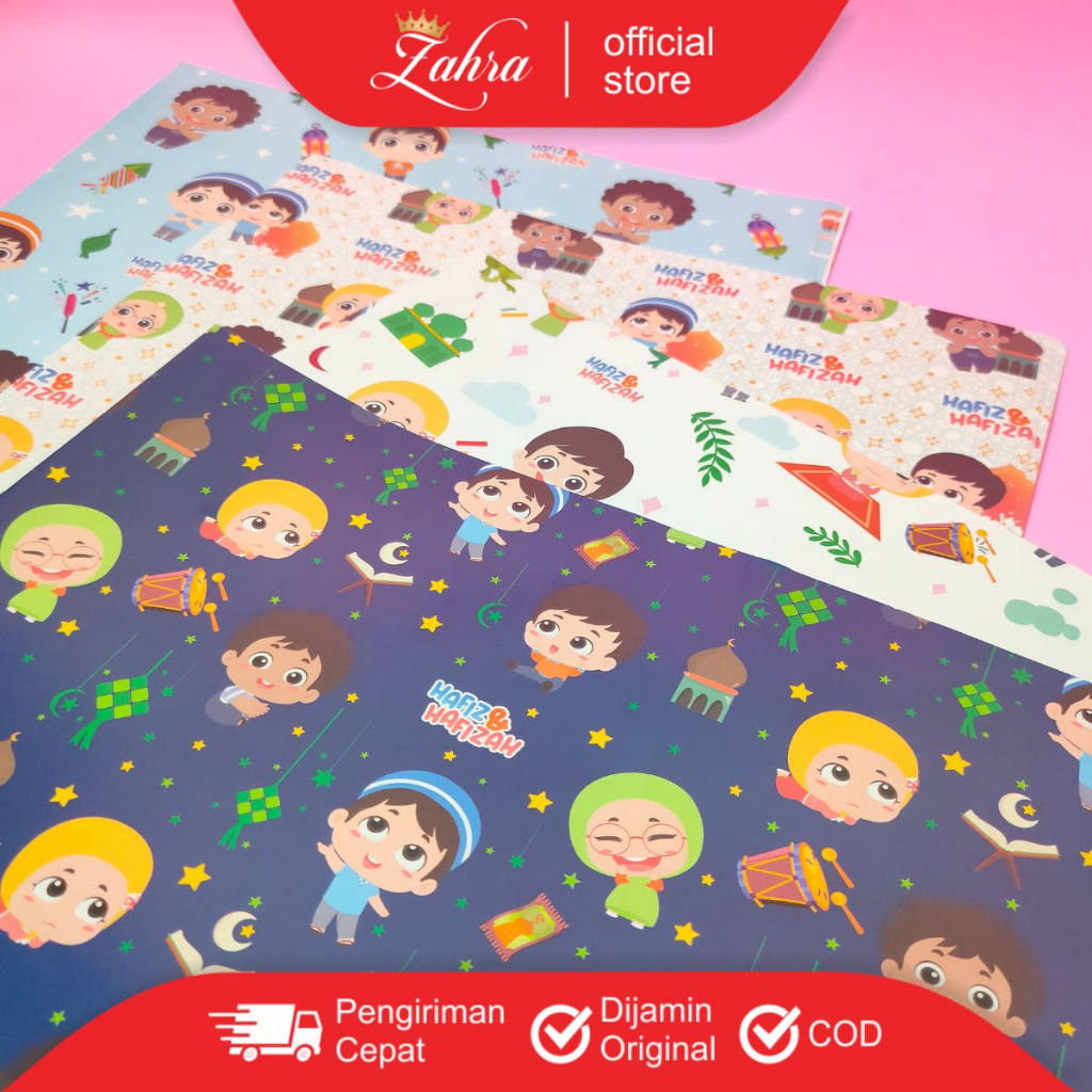 

Kertas Kado Kiky 10pcs tema Hafidz Ramdhan uk 48x64cm