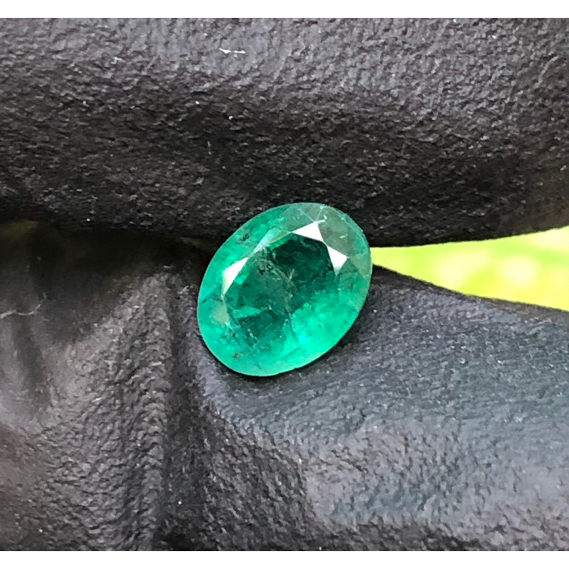 batu jamrud natural emerald zamrud 1,25 ct memo kgl warna cerah hijau botol luster ganas