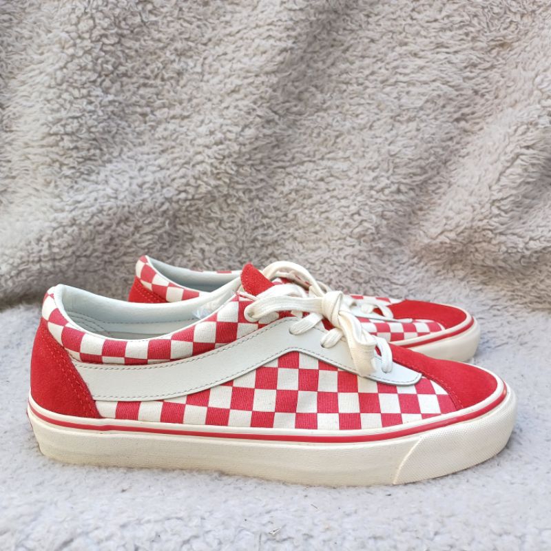 VANS SEPATU BOLD NI CHECKERBOARD RACING RED ORIGINAL BARU ASLI