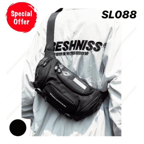 Unik Tas Selempang Pria / Tas Selempang Tactical Military SL088 - Hitam Diskon