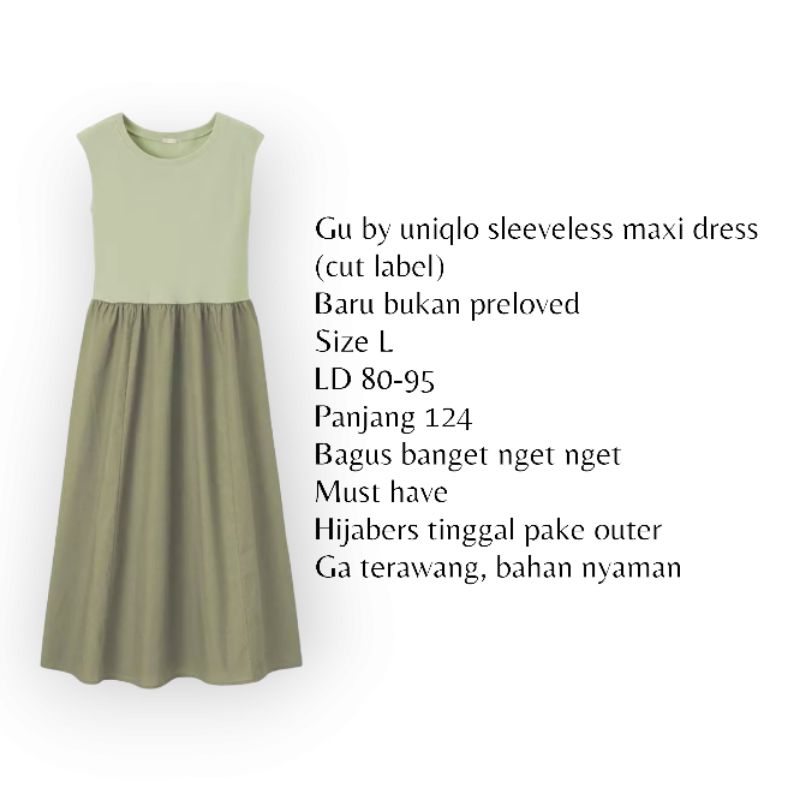 Gu by uniqlo sleeveless maxi dress