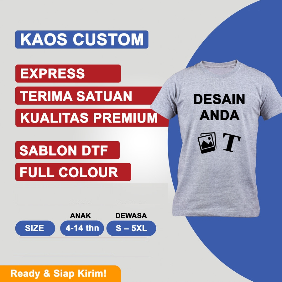 SABLON KAOS SATUAN DTF CUSTOM