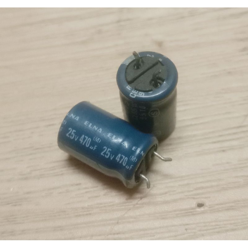 2pcs ELCO / ELKO/ KONDENSATOR ELNA Nilai 470UF 25V