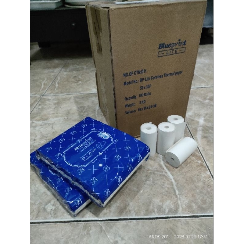 

Kertas Thermal / Kertas EDC / Kertas Termal Blueprint 57 x 30 mm