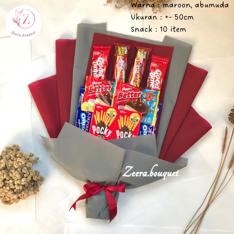 

READY STOCK (B18) Bucket snack/buket snack/bouquet [INCLUDE: Greeting card+packing]