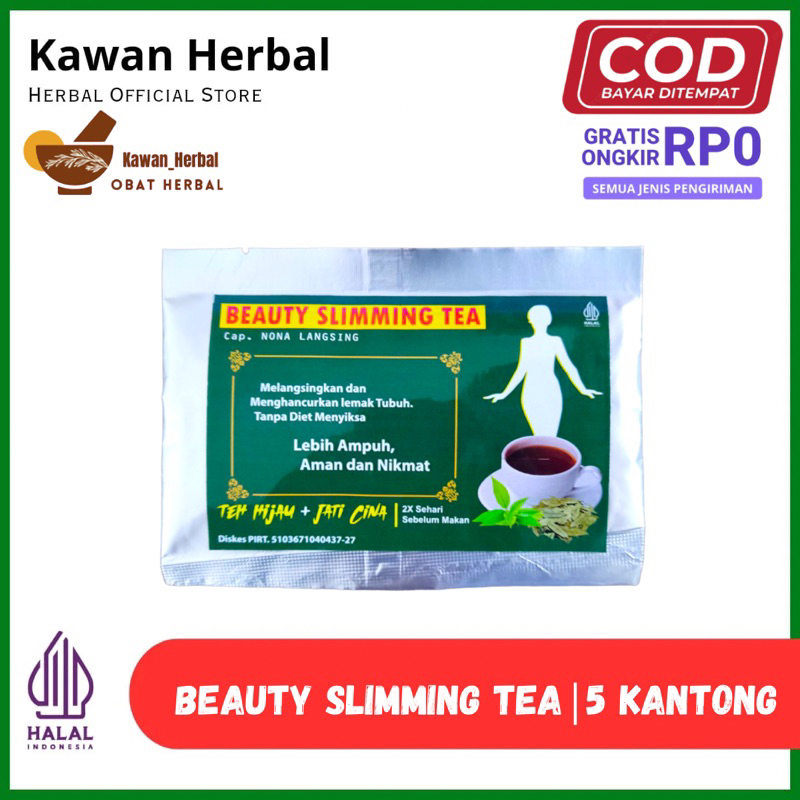 

BEAUTY SLIMMING TEA CAP.NONA LANGSING 5 TEH CELUP | JATICINA DAN TEH HIJAU