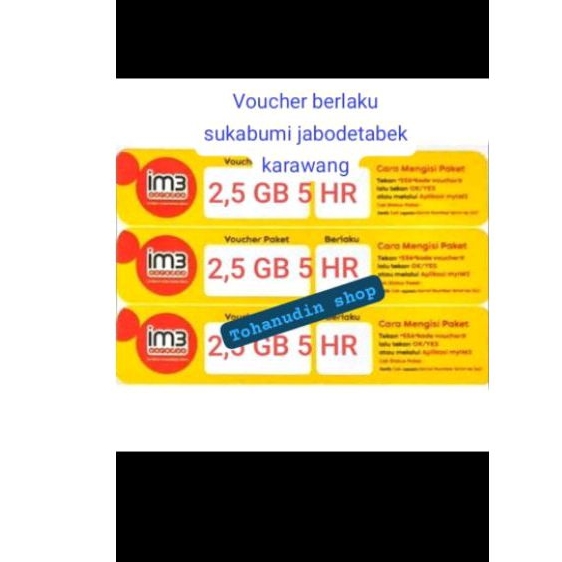 voucher indosat 5 hari 2.5GB