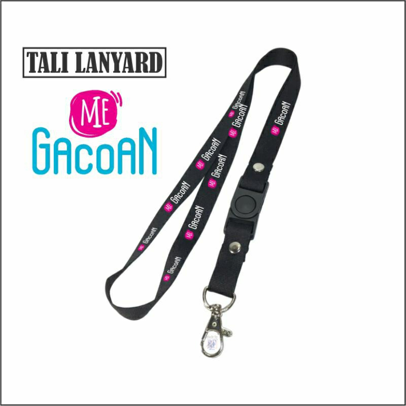 

Lanyard ME GACOAN / Tali Lanyard Gantungan Kunci Name Tag Id Card / Pods / Brand Lokal / Tali Lanyard Art / Lanyard Polos / Lanyard Hitam