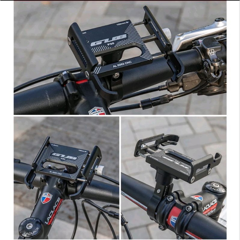 Holder hp / Pegangan hp Gub P30 Cnc 3 warna Grey Hitam Merah