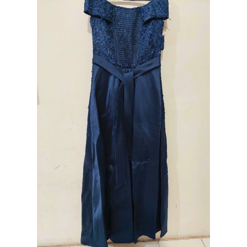 Preloved Gaun Pesta Mewah Navy