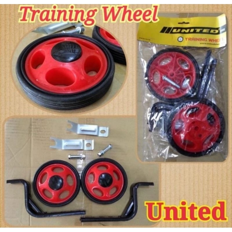 Roda Samping Sepeda Anak United 12 16 18 20 inch Roda Bantu Sepeda Training Wheel