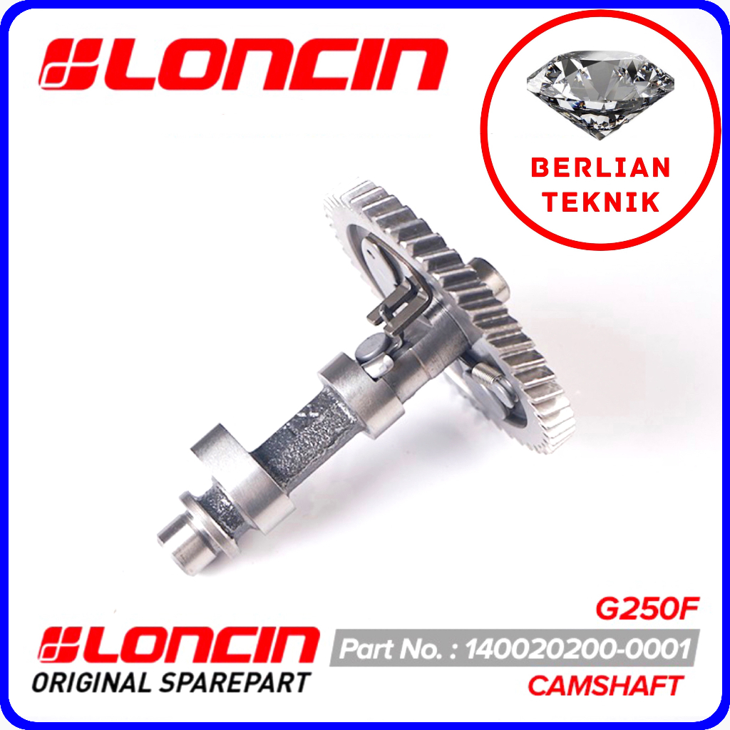 Camshaft Assy Noken As Mesin Penggerak Loncin G 250 F / 8.5 HP