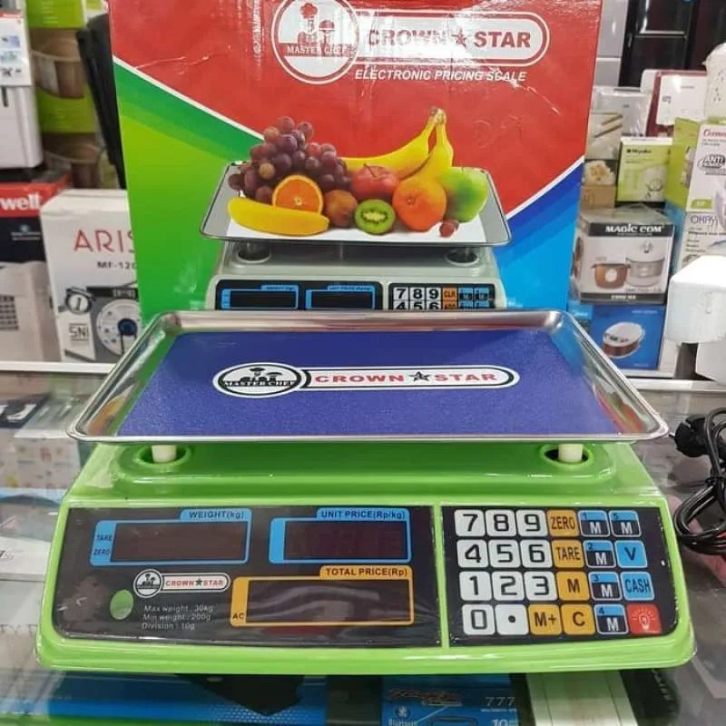 Timbangan DUDUK Digital  FULL STAINLESS 30 KG DAN 40 KG/ Digital Computing Scale 30kg Double Display