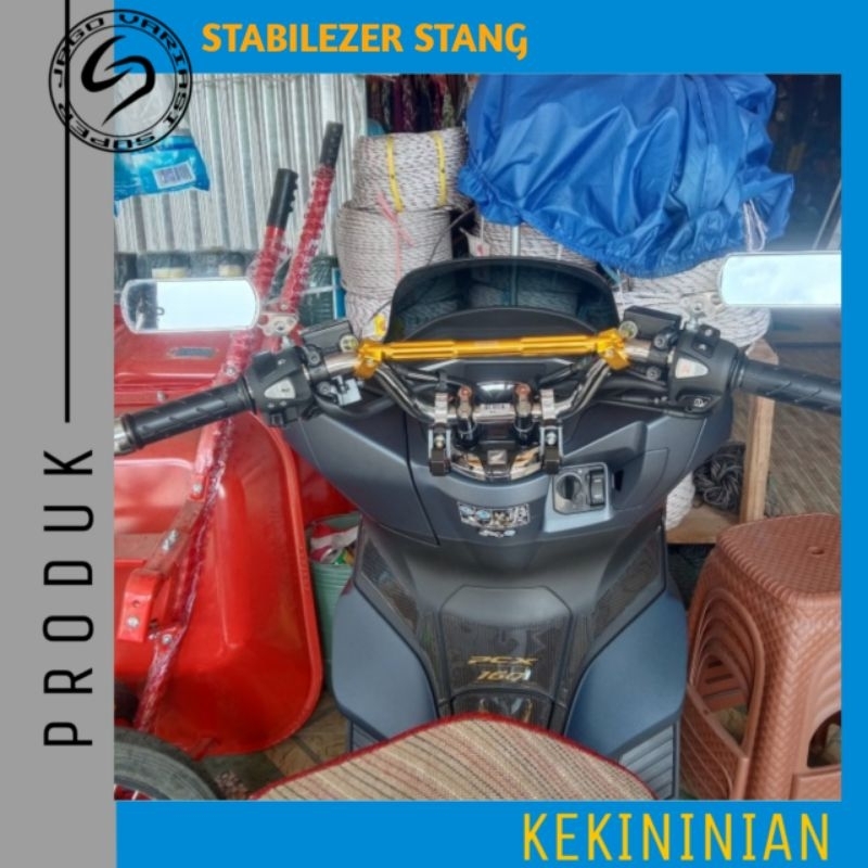 Breket Stabilizer Stang PCX 150 PCX 160 Full CNC | Palang Stang Universal Motor Lainnya