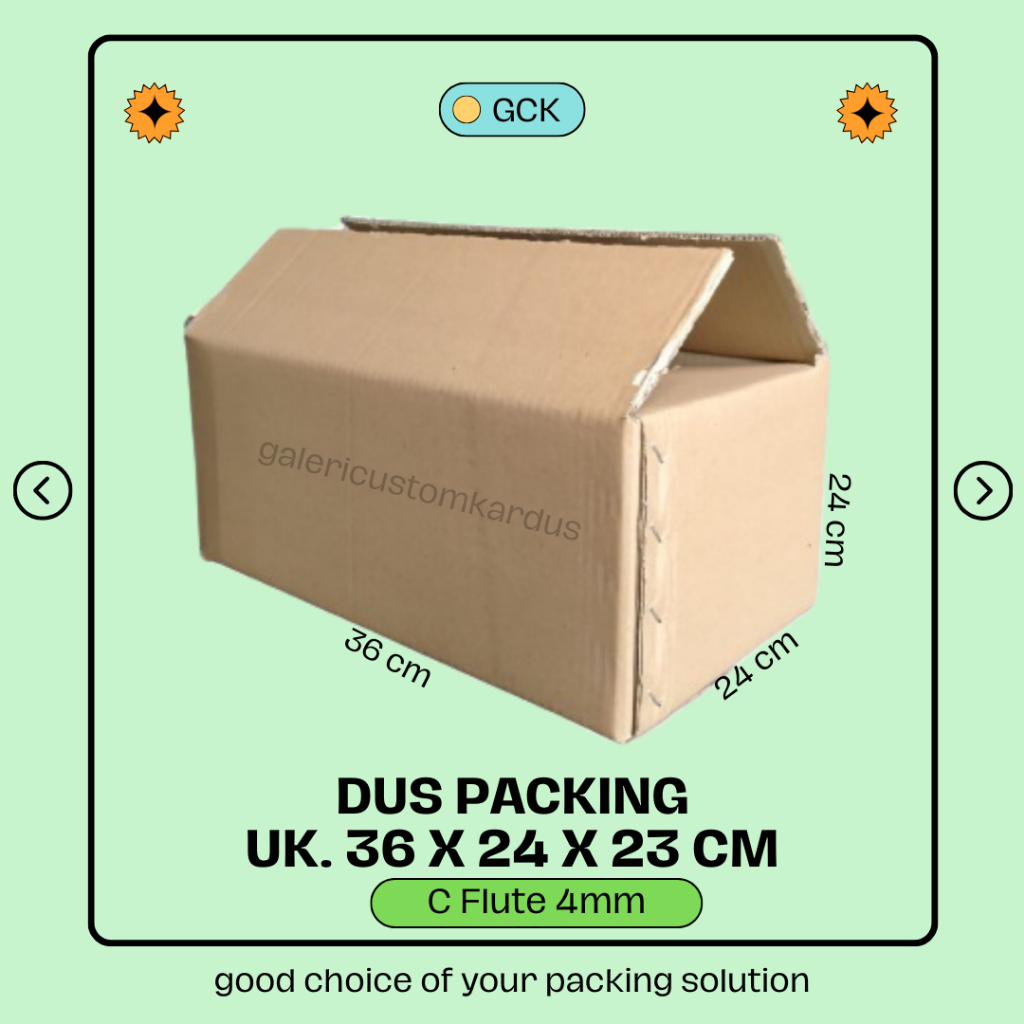 

(min. order 5) Dus Pindahan Kardus Packing Currogated Box Barang 36x24x23 C Flute Kuat