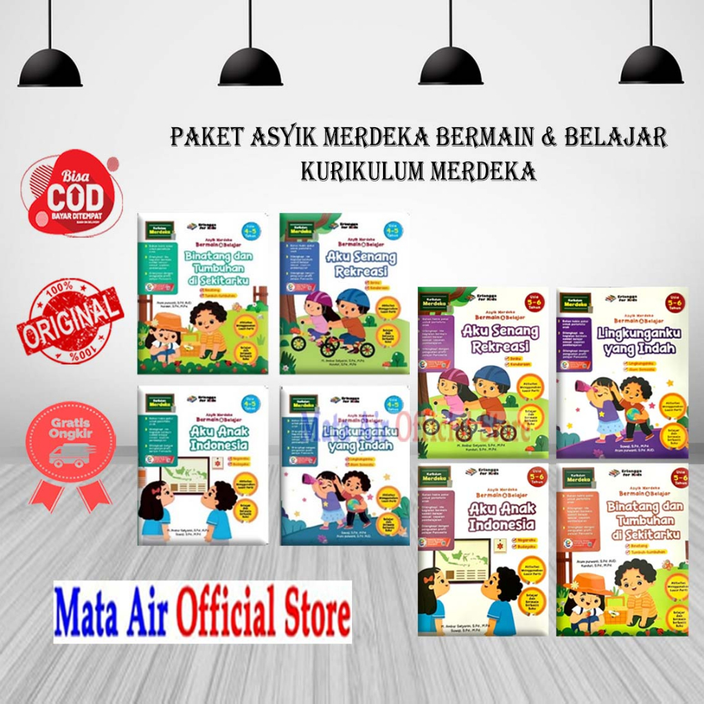 PAKET ASYIK MERDEKA BERMAIN & BELAJAR KUR. MERDEKA - ERLANGGA FOR KIDS