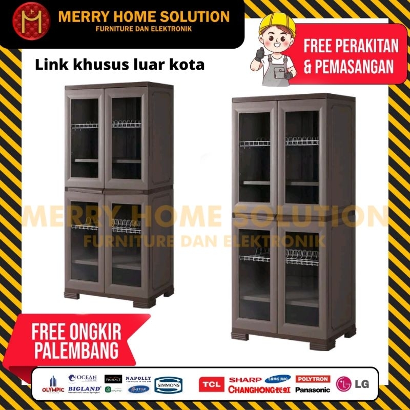 lemari piring plastik lemari piring okl jumbo olymplast lemari dapur plastik