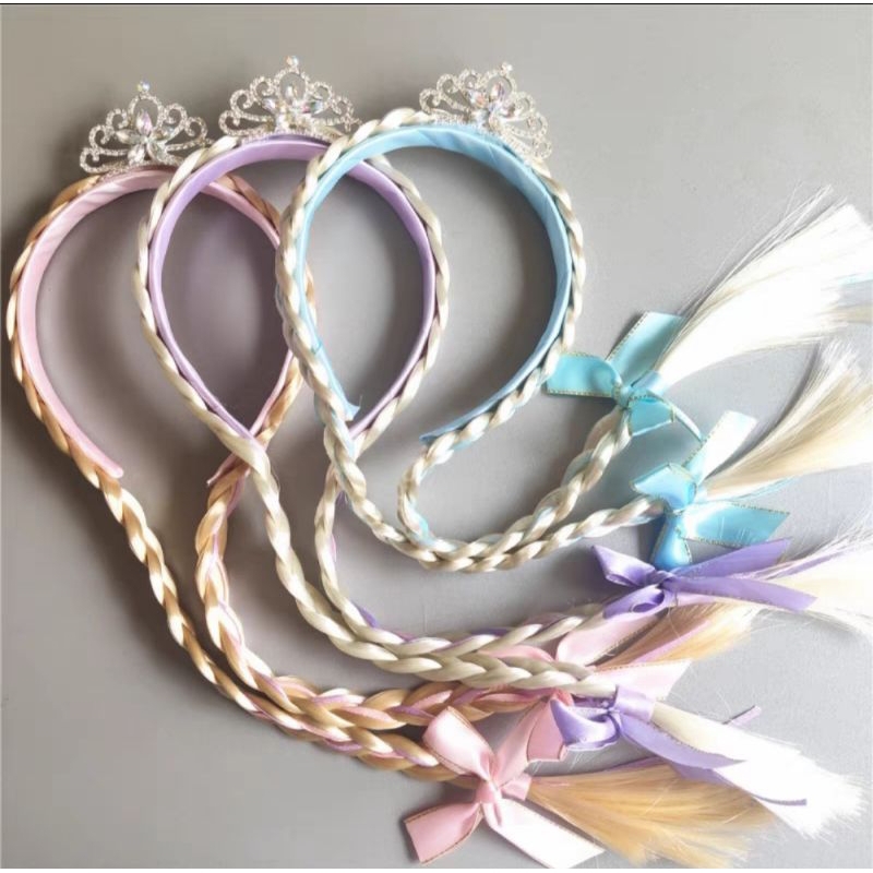 Bando Mahkot|Bando Rambut Kepang|Bando Kepang Rainbow