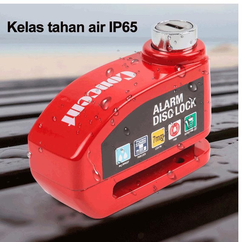 Kunci gembok pengaman alarm cakram disc lock motor Gembok Cakram Alarm Disc Lock Kunci Alarm Gembok 