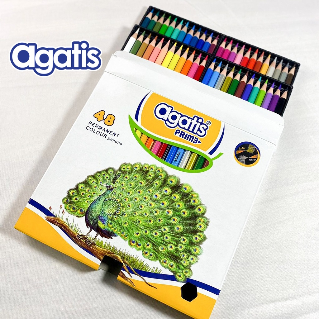 

AGATIS PRIME PERMANENT COLOR PENCIL ISI 24 - ISI 12 WARNA PANJANG