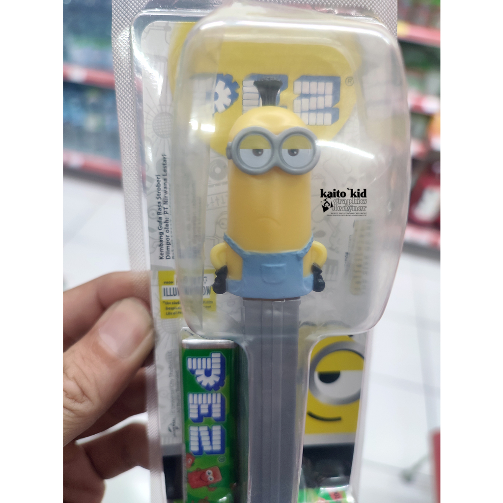 

PEZ MINIONS KEVIN Candy Dispenser Permen Unik Lucu dari Alfamidi Alfamart Indomaret