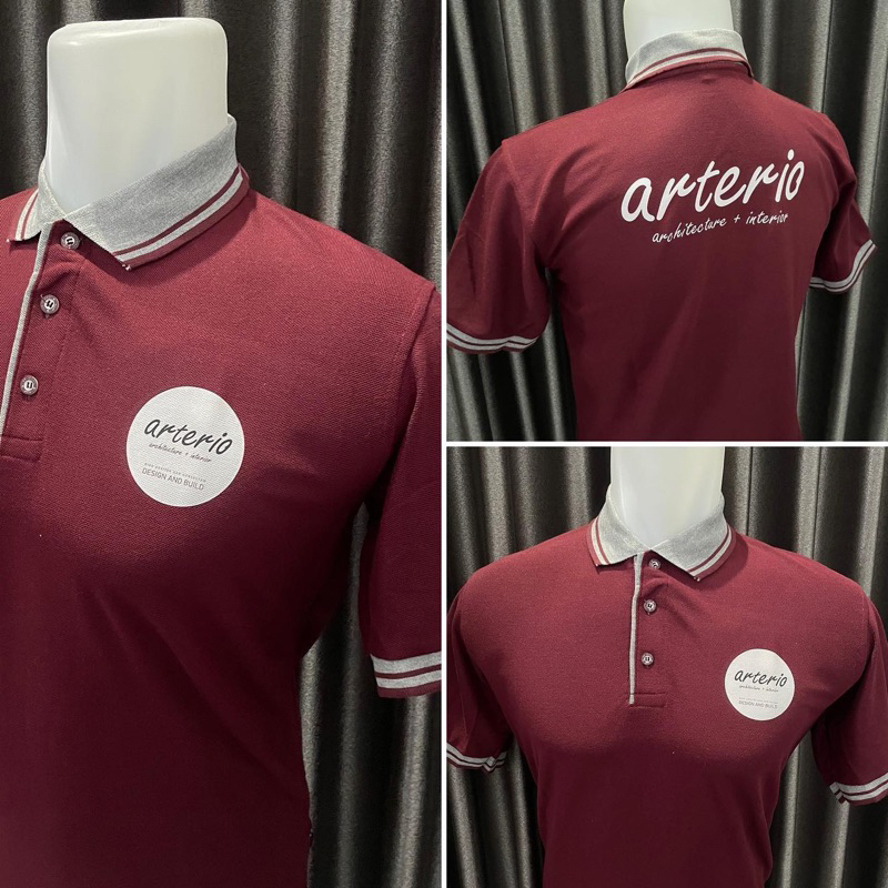 Costum Kaos kerah polo bordir sablon