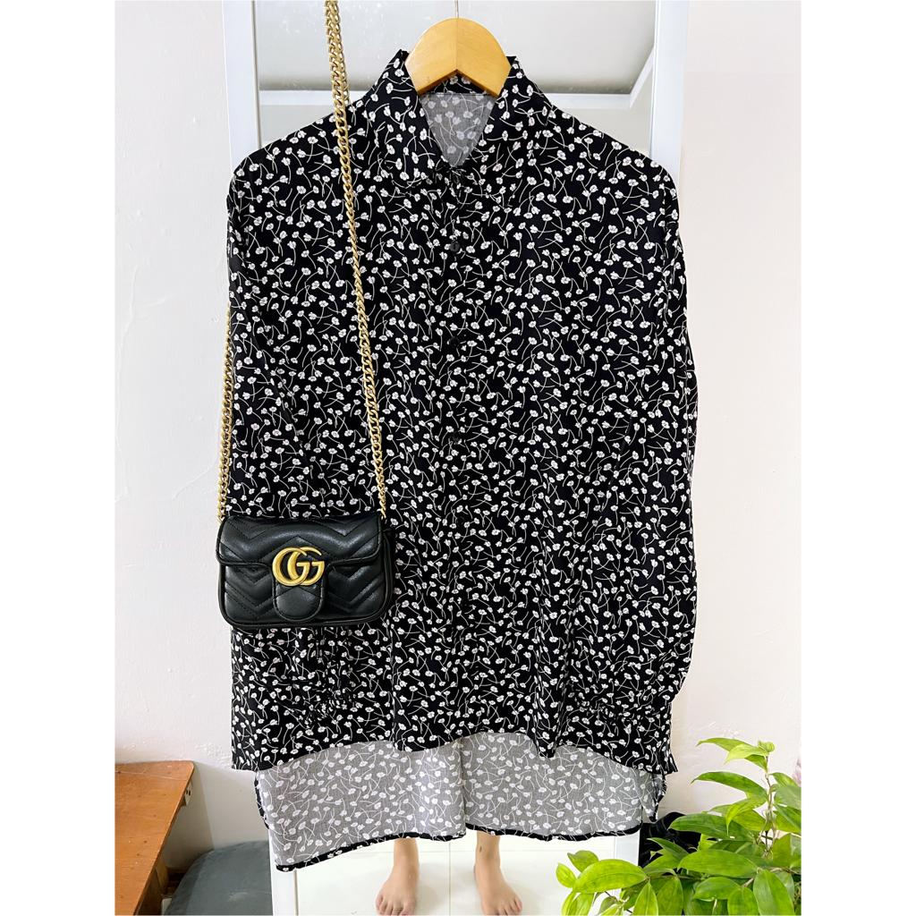 BLOUSE OVERSIZE BAHAN RAYON KEMEJA OVERSIZE MOTIF  ATASAN WANITA TERBARU / BAJU ATASAN WANITA TERBARU