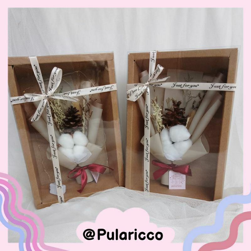 

Bucket Dry Flower Box Hadiah Kotak Buket Kado Wisuda Ulang Tahun Anniversary