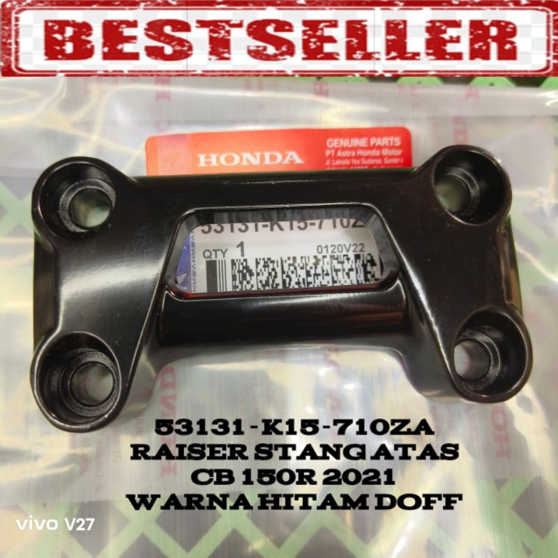 53131-K15-710ZA DUDUKAN RAISER STANG CB 150R HOLDER HANDLE UPPER HITAM DOFF CB 150 R STREET FIRE 202