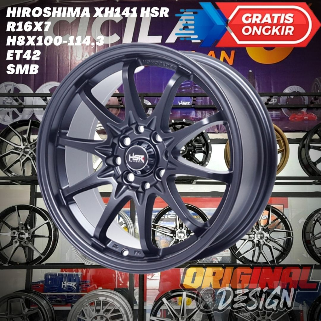 Velg Mobil Ring 16 R16 HSR HIROSHIMA Untuk Ford Fiesta , Kia Rio , JAZZ