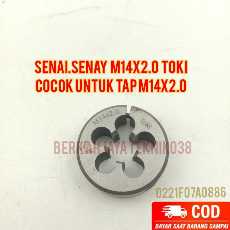 senai.snai.senay.snay M14x2.0 pembuat drat baut 19