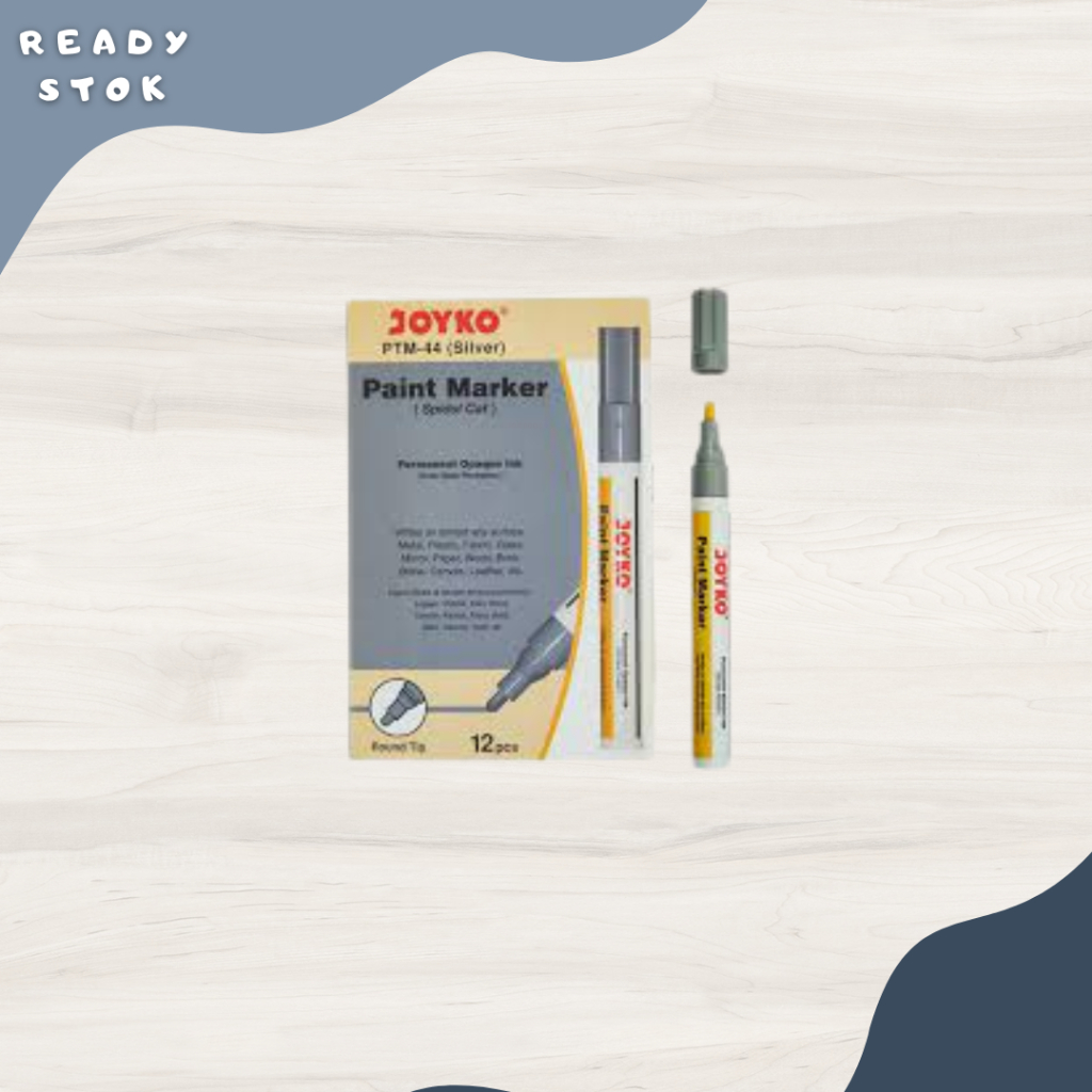 SPIDOL CAT PERMANEN JOYKO PTM-44 (SILVER ) / SPIDOL PERMANENT SILVER PTM-44 /PAINT MARKER SILVER/ PA